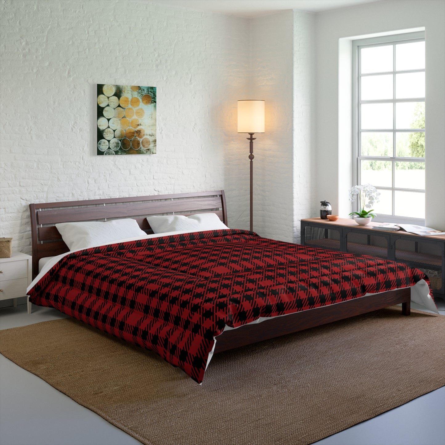 Cozy Buffalo Plaid Comforter | Rustic Bedding, Cabin Decor, Winter Warmth, Gift for Home, Cozy Bedroom