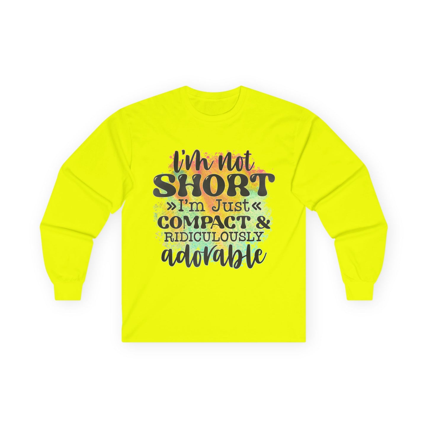 Adorable Long Sleeve Tee: I'm Not Short, I'm Just Compact, Funny Gift for Kids, Casual Wear, Birthdays, Everyday Humor