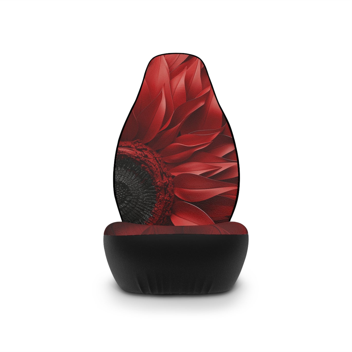 Vibrant Floral Car Seat Covers, Decorative Car Accessories, Auto Interior Decor, Red Flower Print, Gifts for Car Lovers