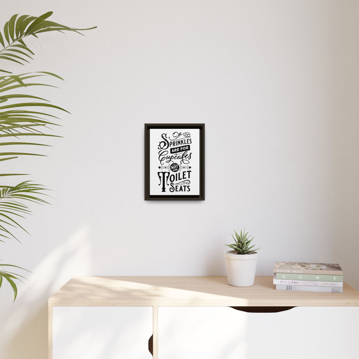 Framed Wall Art Print - Kitchen Decor, Funny Quote Art, Gift for Bakers, Home Sweet Home, Cupcake Lover Decor