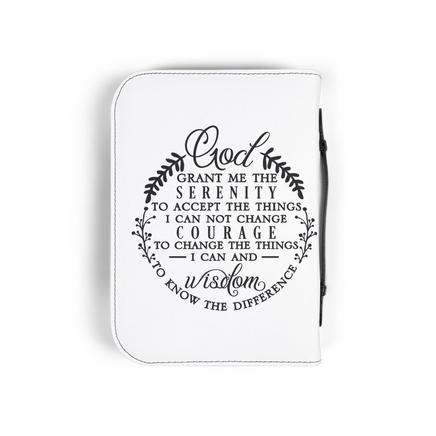 Inspirational Bible Cover with Serenity Prayer, Religious Journal Holder, Christian Gift, Prayer Book Case, Faith-Based Cover