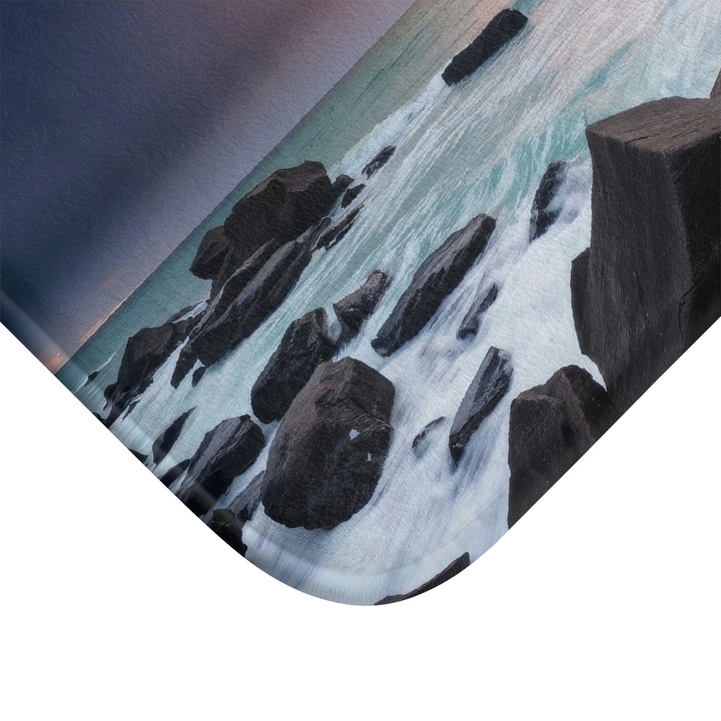 Stormy Ocean Bath Mat - Nature Home Decor, Bathroom Rug, Non-Slip Bath Mat, Coastal Vibes, Shower Mat