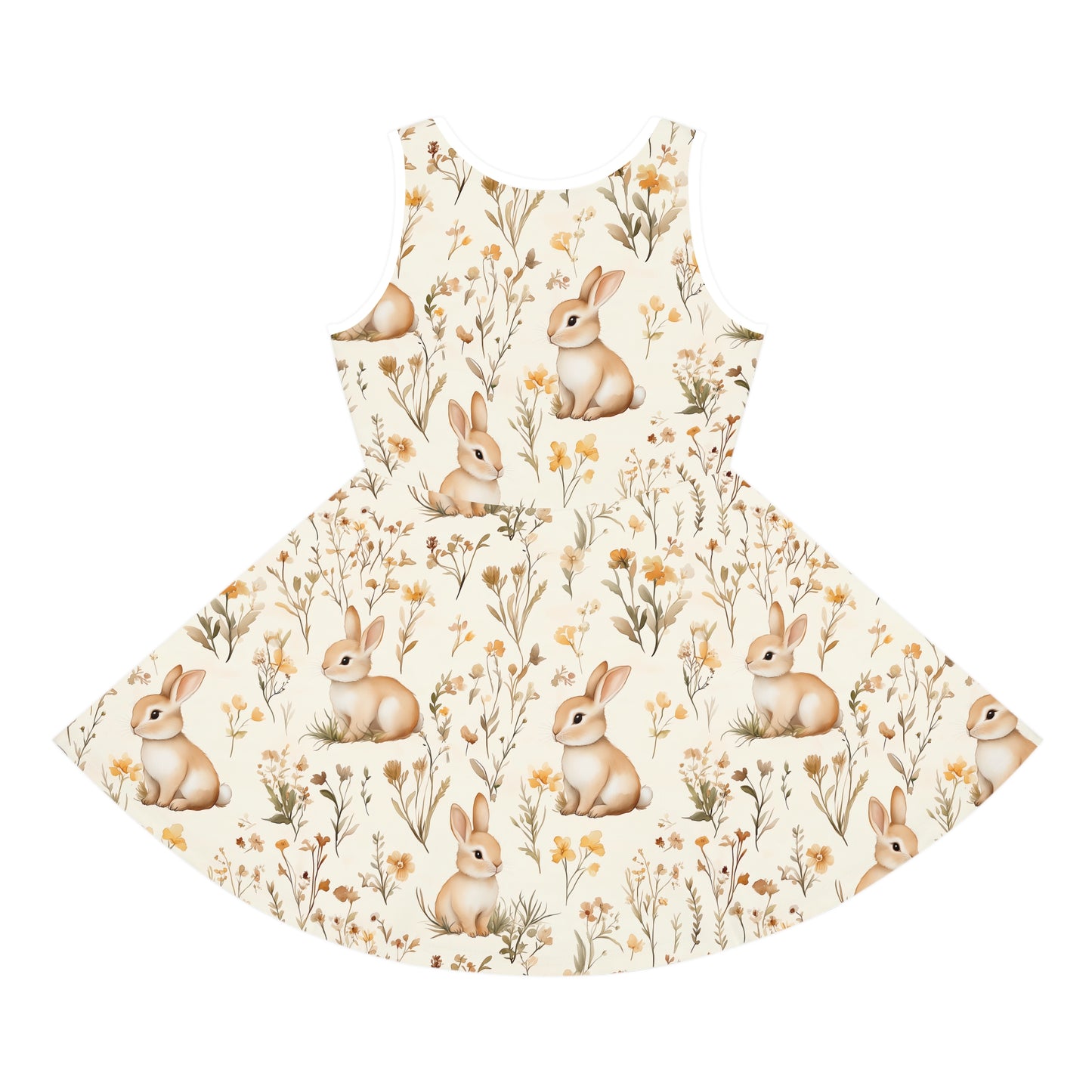Adorable Girls' Floral Bunny Sundress