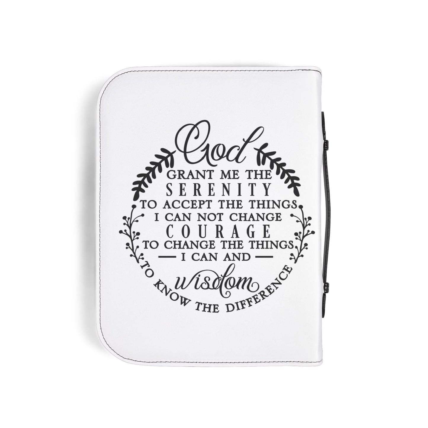 Inspirational Bible Cover with Serenity Prayer, Religious Journal Holder, Christian Gift, Prayer Book Case, Faith-Based Cover