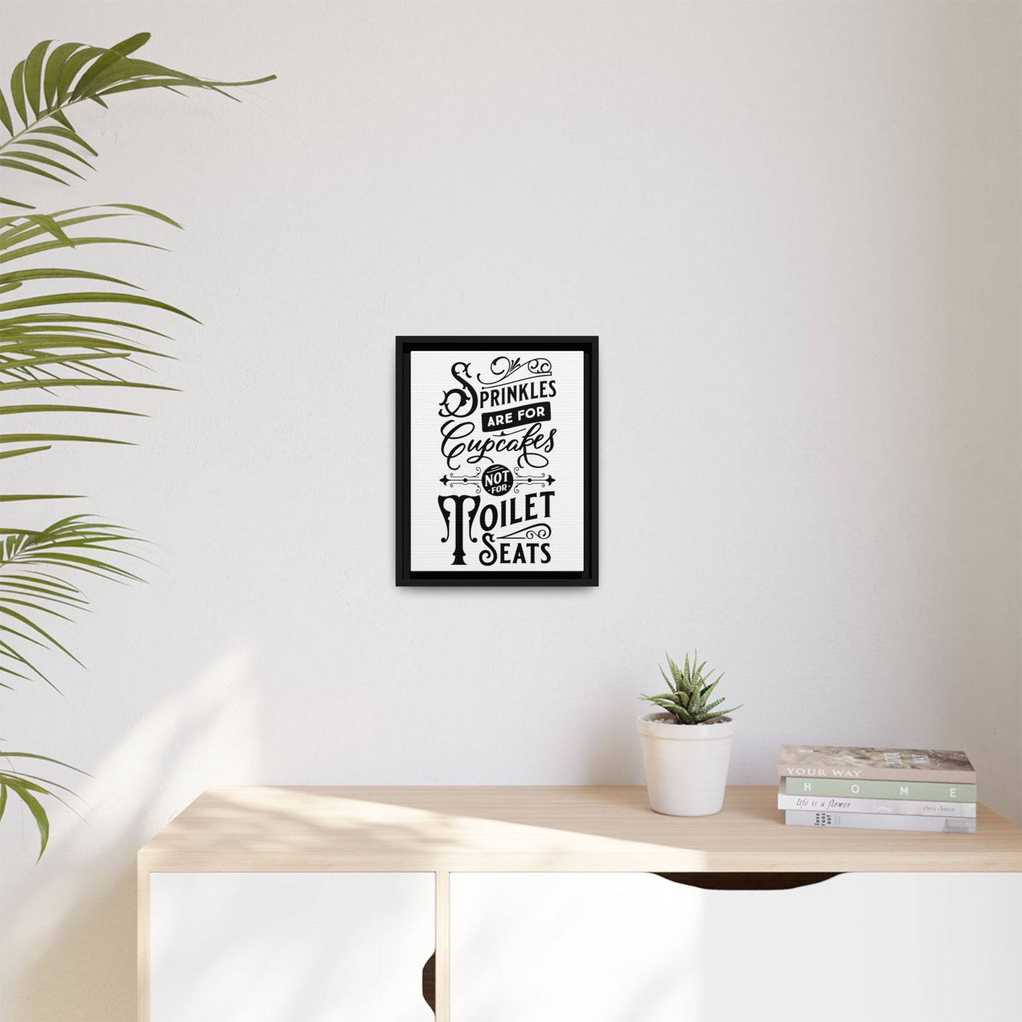 Framed Wall Art Print - Kitchen Decor, Funny Quote Art, Gift for Bakers, Home Sweet Home, Cupcake Lover Decor