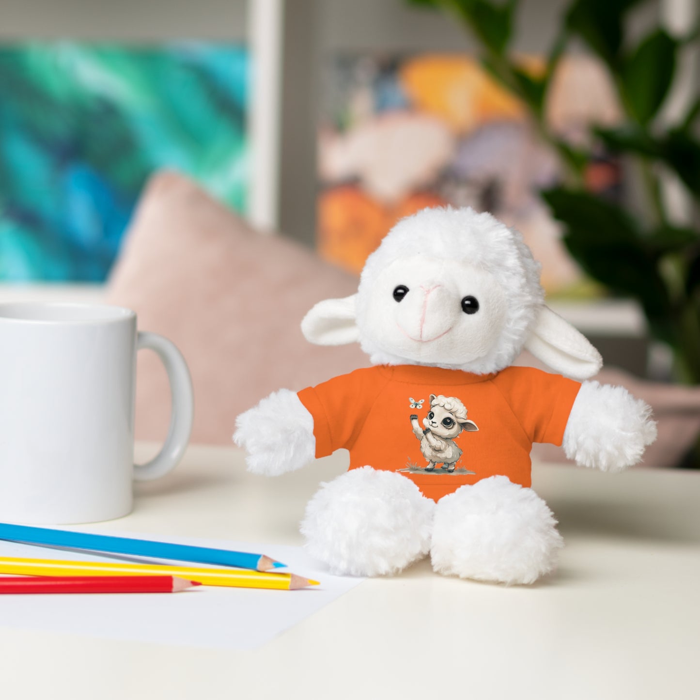 Cute Stuffed Animal Tee Buddy, Customized Plush Bear, Adorable Gift for Kids, Birthday Present, Nursery Décor
