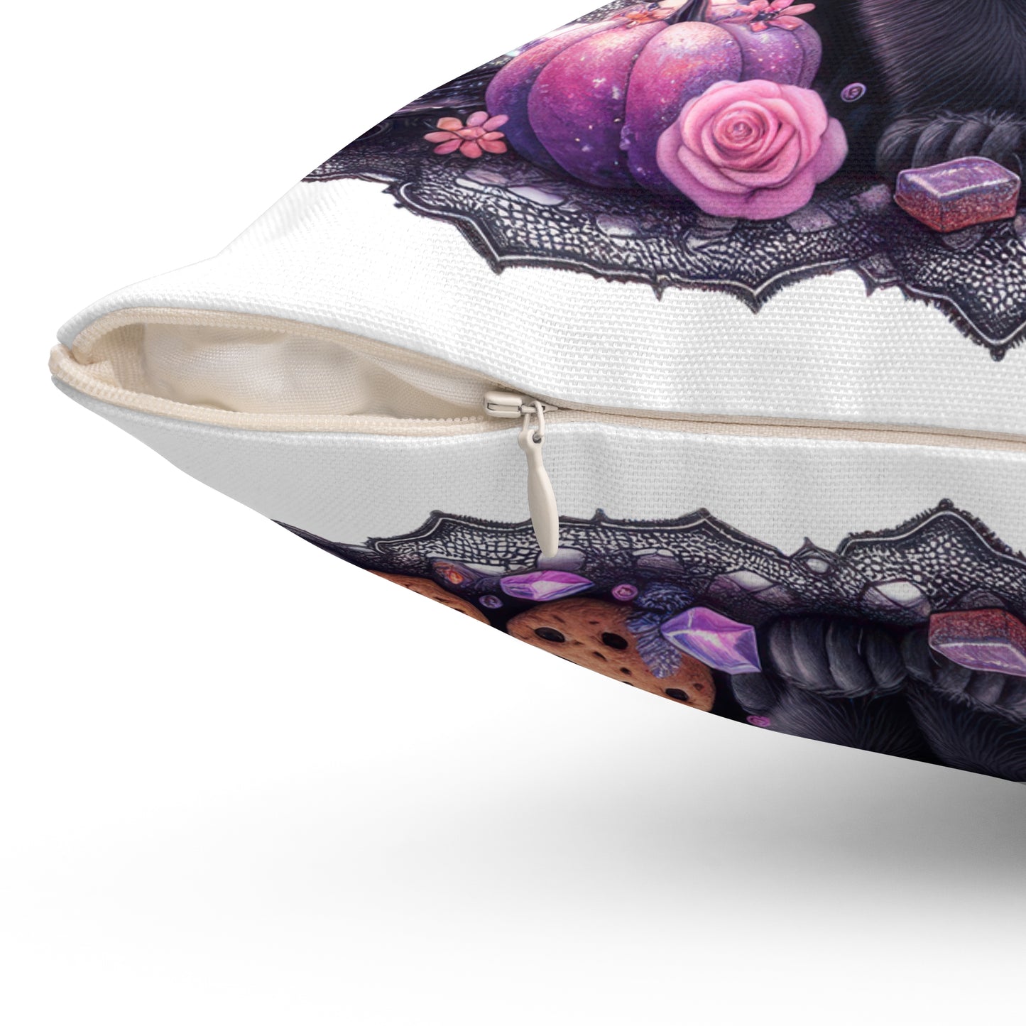 Whimsical Halloween Cat Pillow, Cozy Home Decor, Throw Pillow for Cat Lovers, Spooky Decor, Unique Gift for Halloween