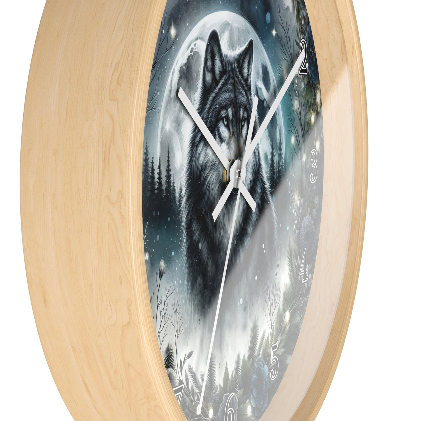 Mystical Wolf Wall Clock | Nature Decor, Home Decor, Gift for Animal Lovers, Forest Theme Clock, Unique Wall Art
