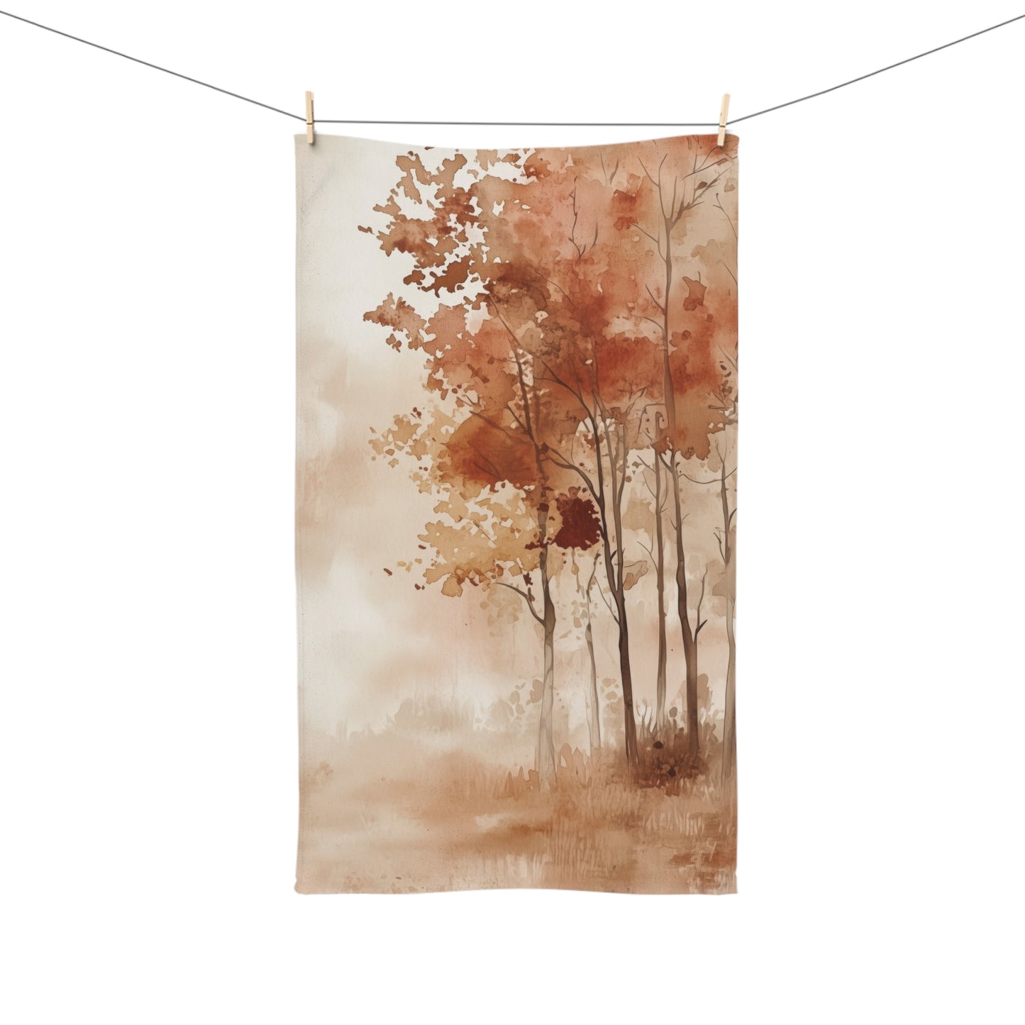 Autumn Inspired Hand Towel | Cozy Fall Decor for Kitchen, Bathroom, Gift for Hostess, Seasonal Home Accessories, Rustic Aesthetic