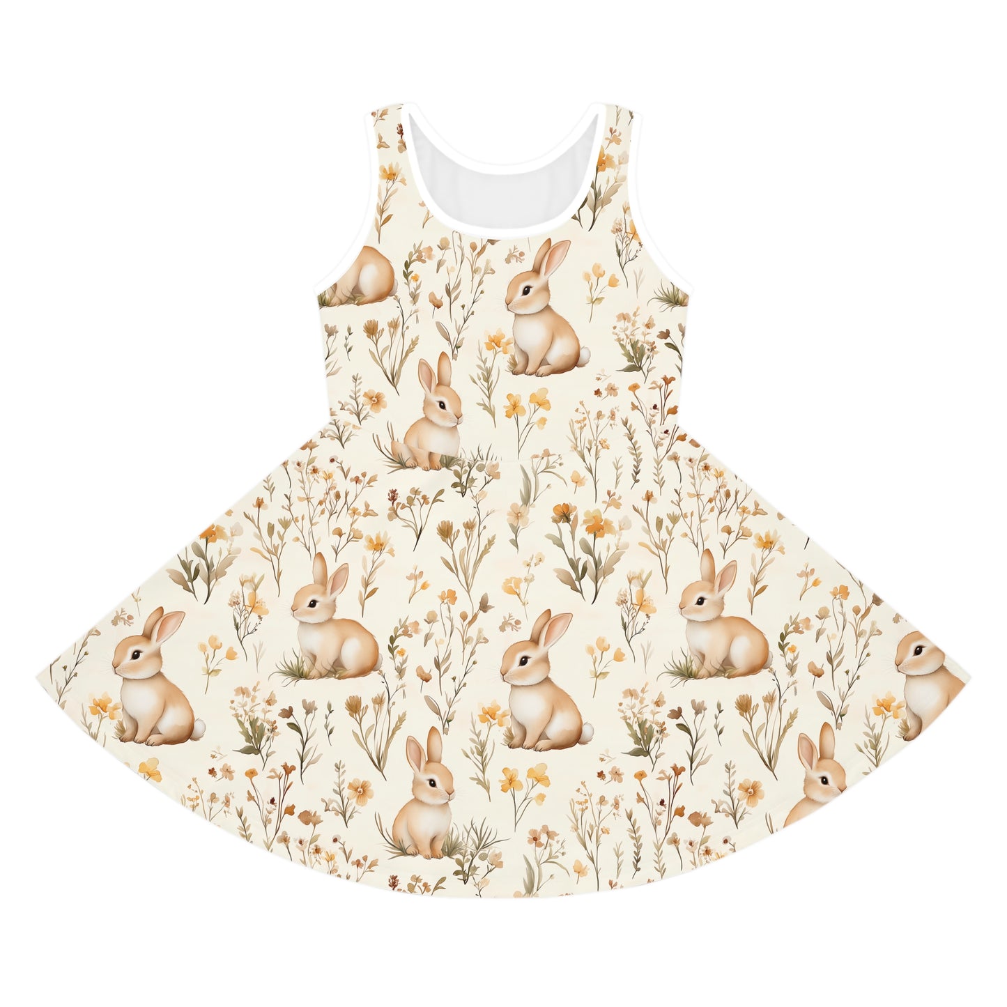 Adorable Girls' Floral Bunny Sundress