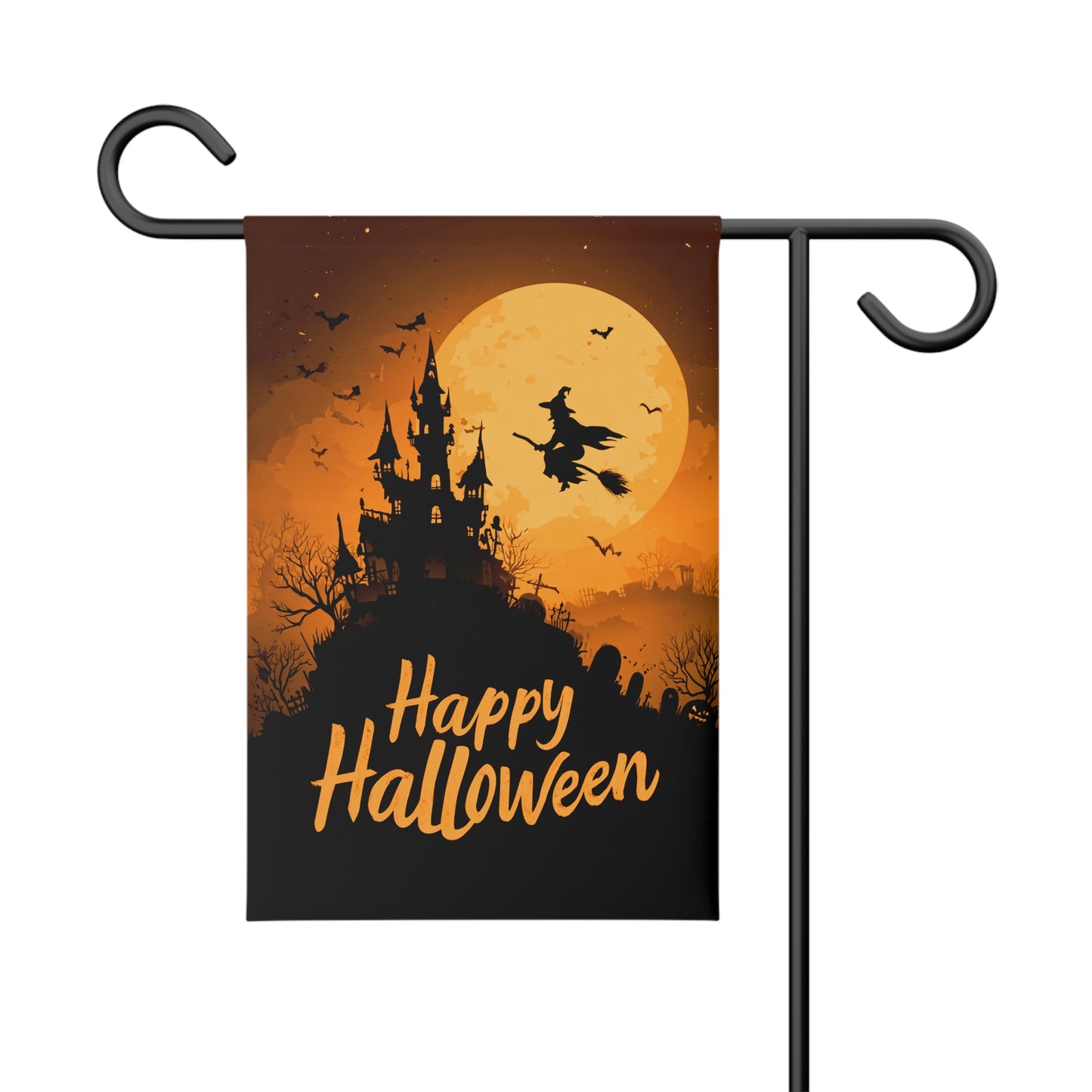 Spooktacular Halloween Garden Banner, Outdoor Decor, Fall Decoration, Halloween Party, Unique Yard Flag, Witch Theme
