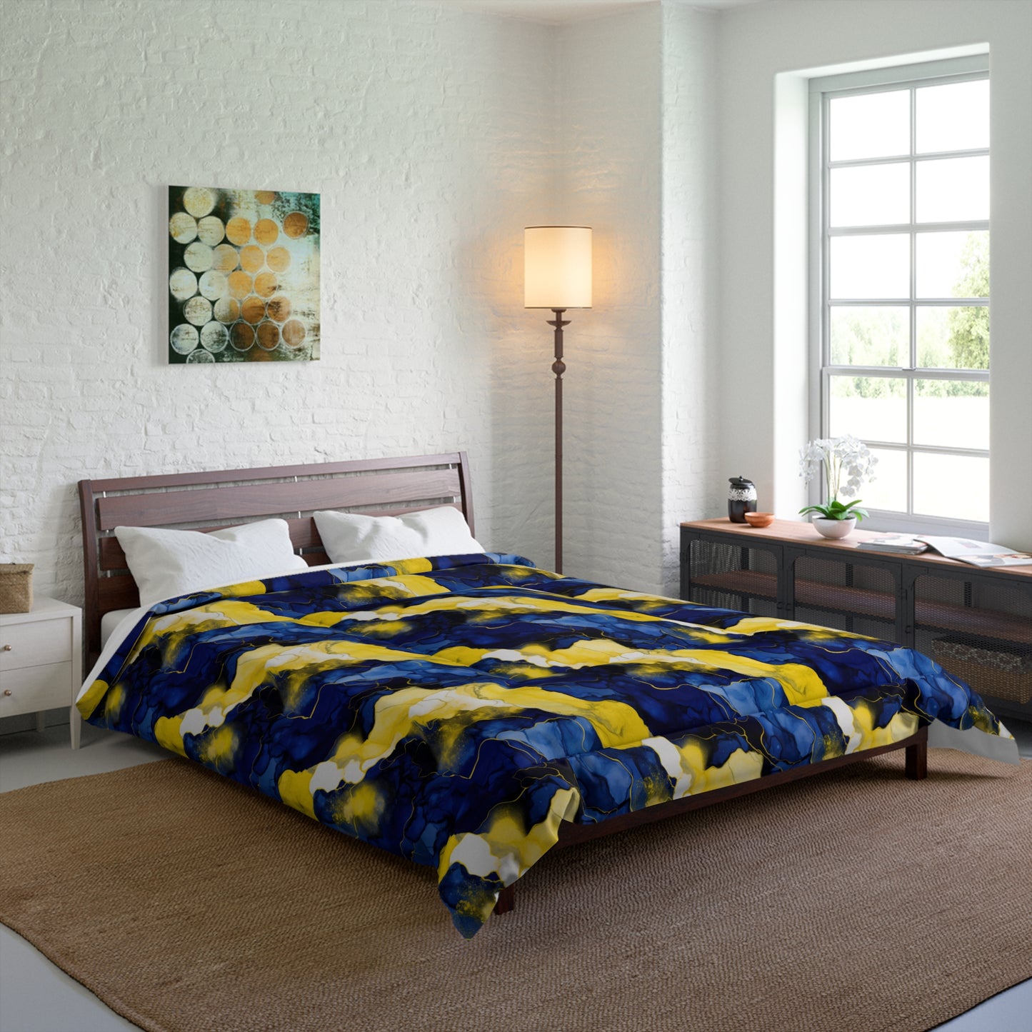 Vibrant Abstract Comforter - Cozy Bedding, Home Decor, Modern Bedroom, Gift for Her, Stylish Bedspread