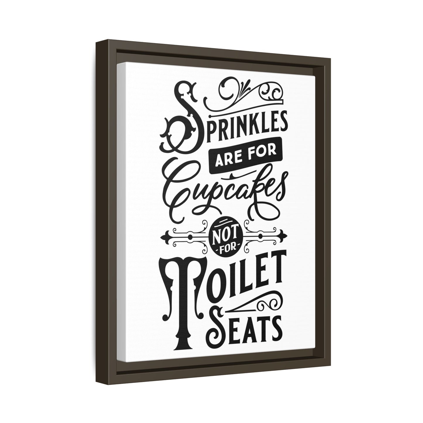 Framed Wall Art Print - Kitchen Decor, Funny Quote Art, Gift for Bakers, Home Sweet Home, Cupcake Lover Decor