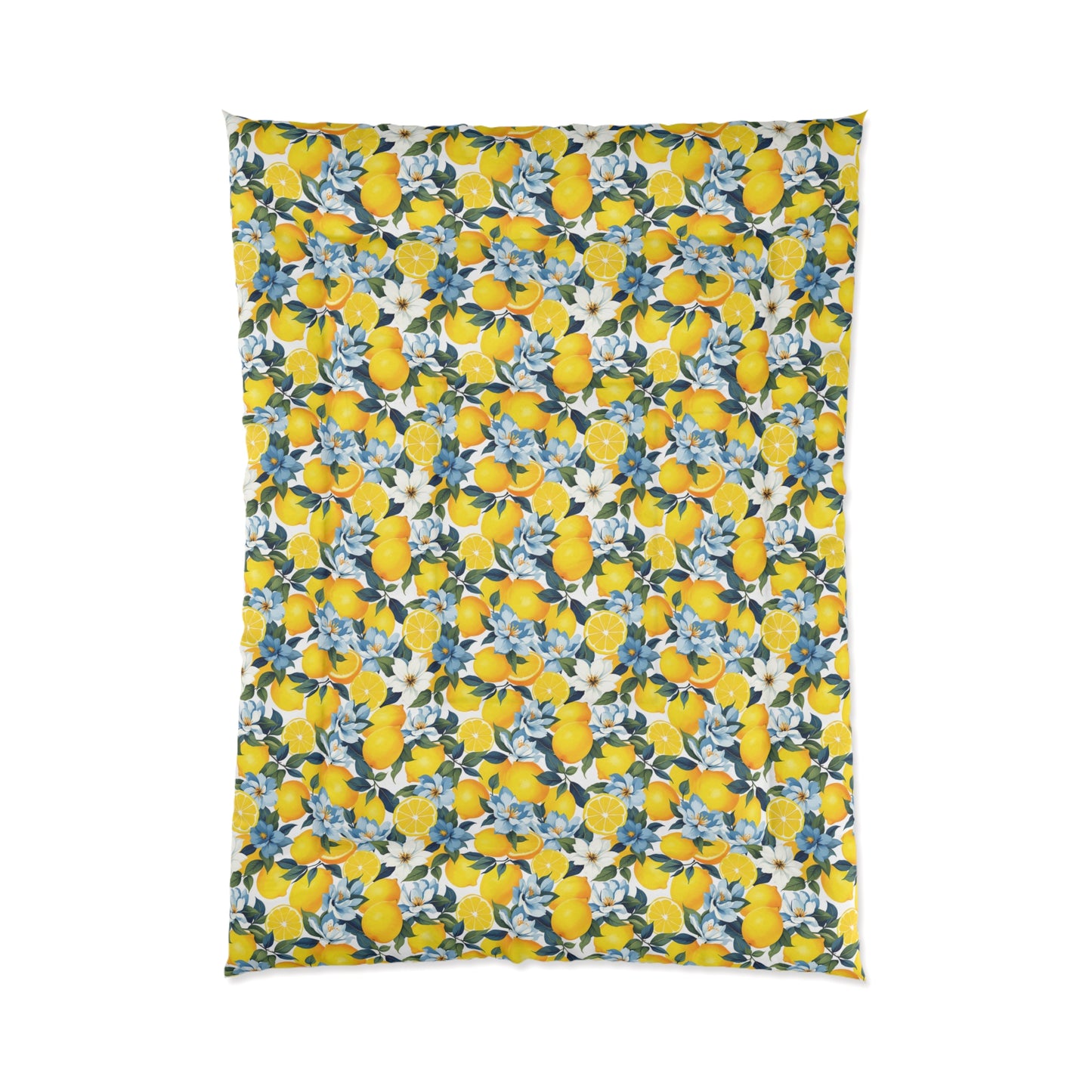 Lemon Blossom Comforter - Bright Citrus Bedding Set for Modern Bedrooms, Cozy Home Decor, Summer Vibes, Gift Idea