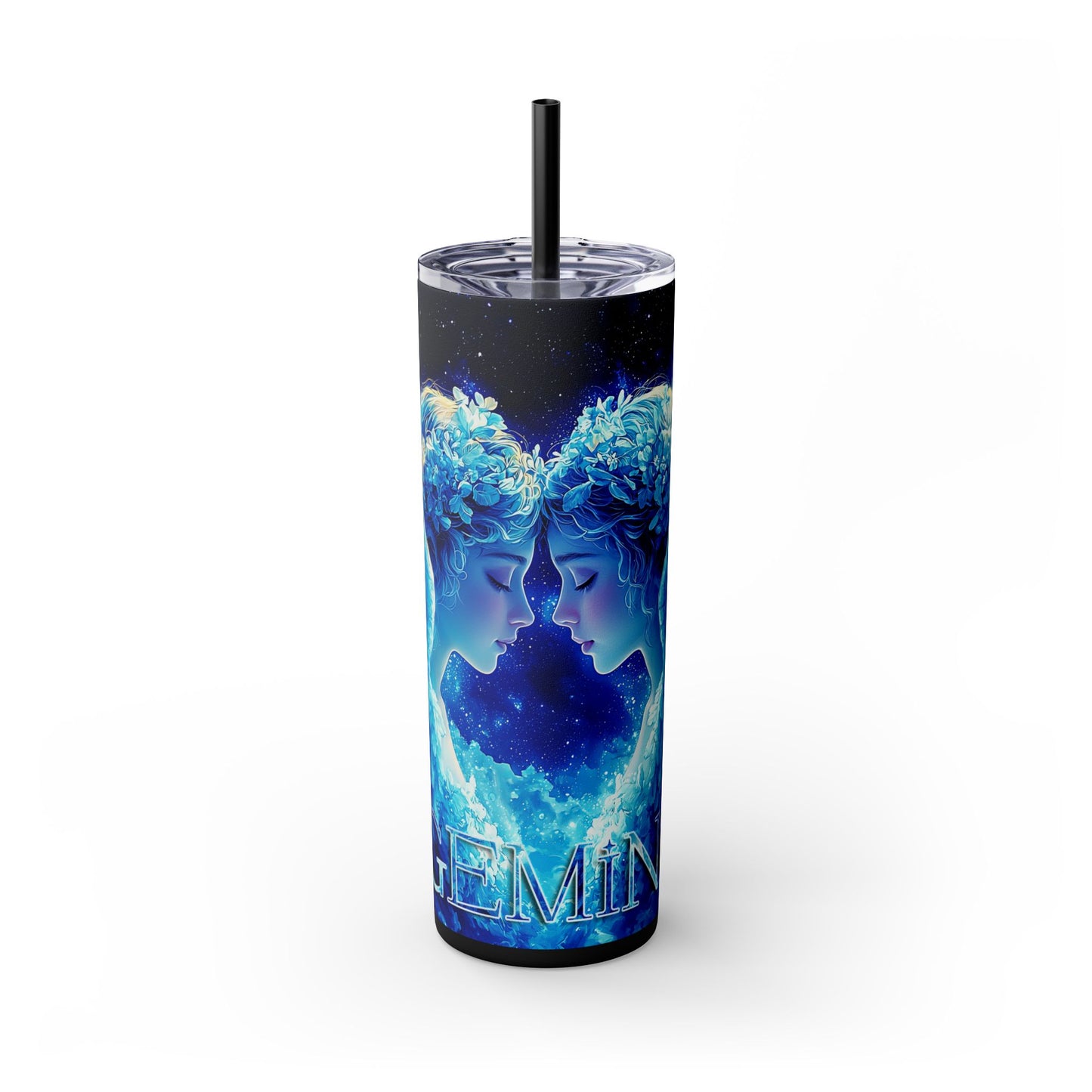 Celestial Gemini Tumbler, 20oz | Astrology Water Bottle, Star Sign Gift, Birthday Mug, Zodiac Drinkware, Cosmic Decor