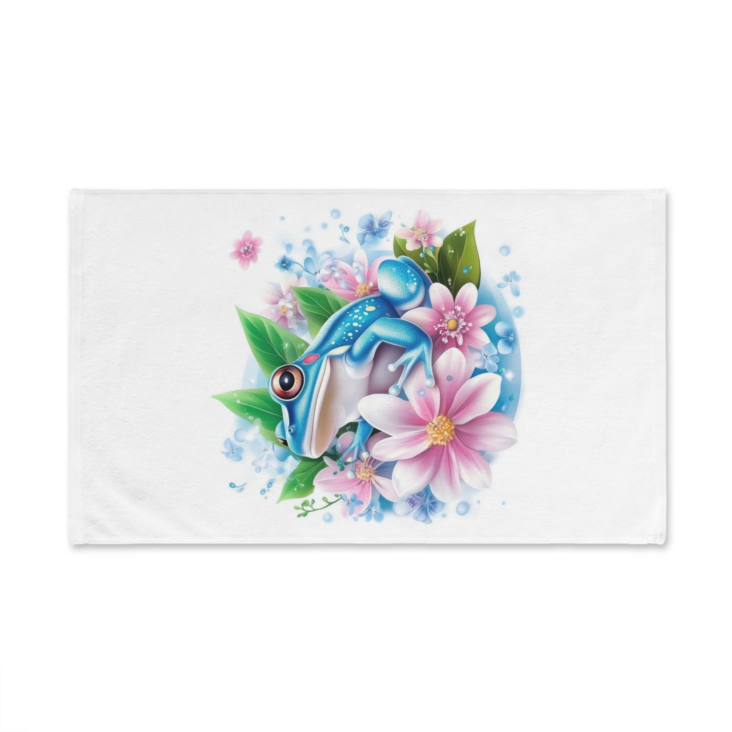 Whimsical Frog Hand Towel, Nature Lover Gift, Bathroom Decor, Spring Kitchen Towel, Cute Animal Towels, Gift for Her