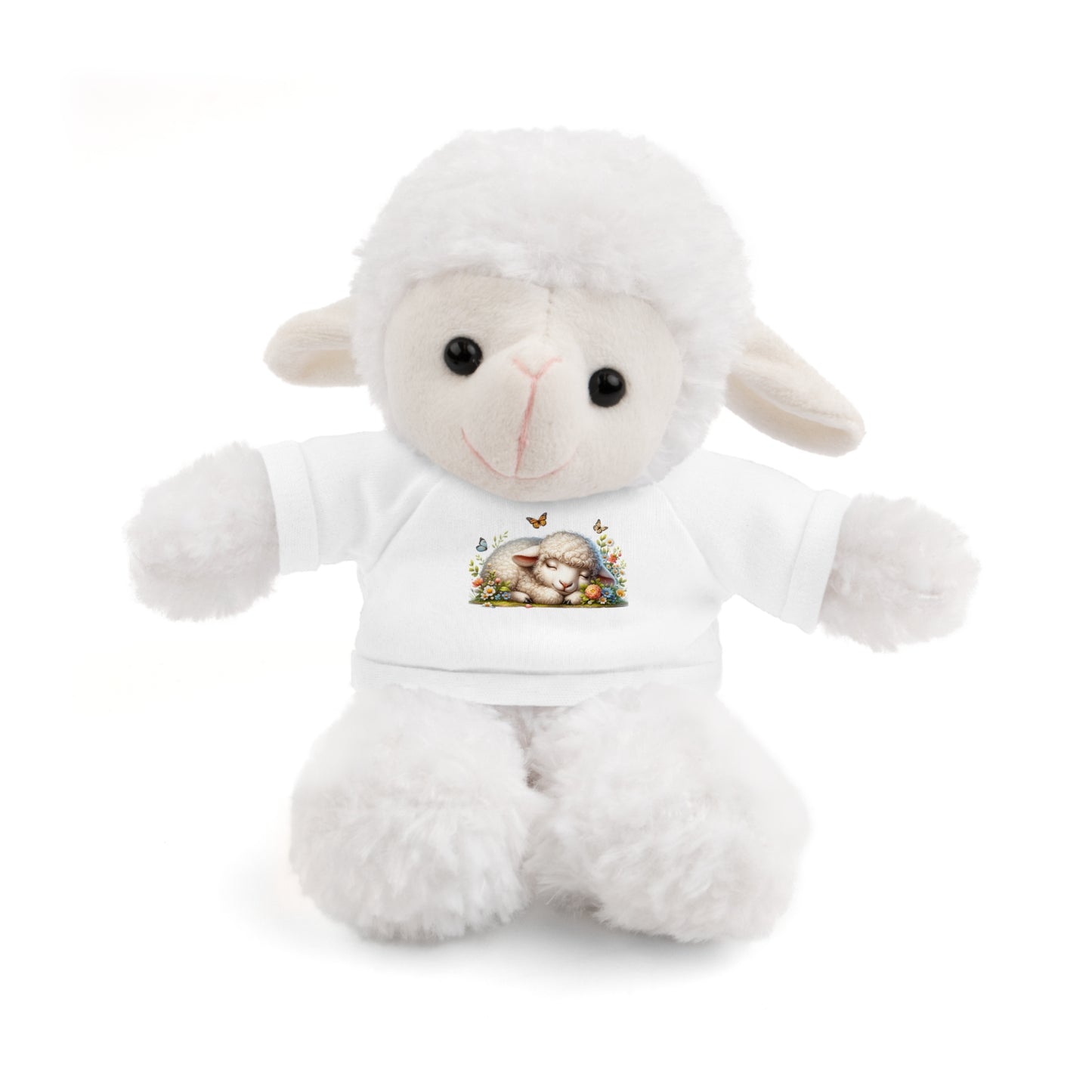 Stuffed Animals with Tee - Adorable Personalized Plush Toy, Baby Shower Gift, Kids' Birthday Party, Cuddle Buddy, Gift for All Occasions
