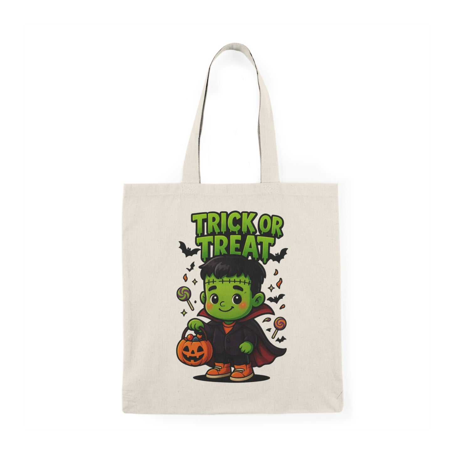 Halloween Trick or Treat Tote Bag, Eco-Friendly Shopping Bag, Gift for Kids, Halloween Party Favor, Reusable Grocery Bag