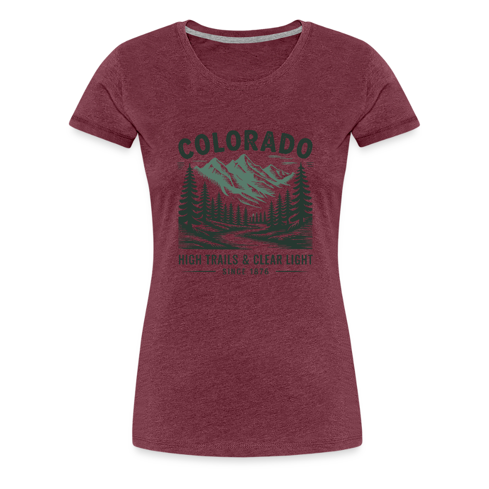 Colorado Women’s Premium T-Shirt - heather burgundy