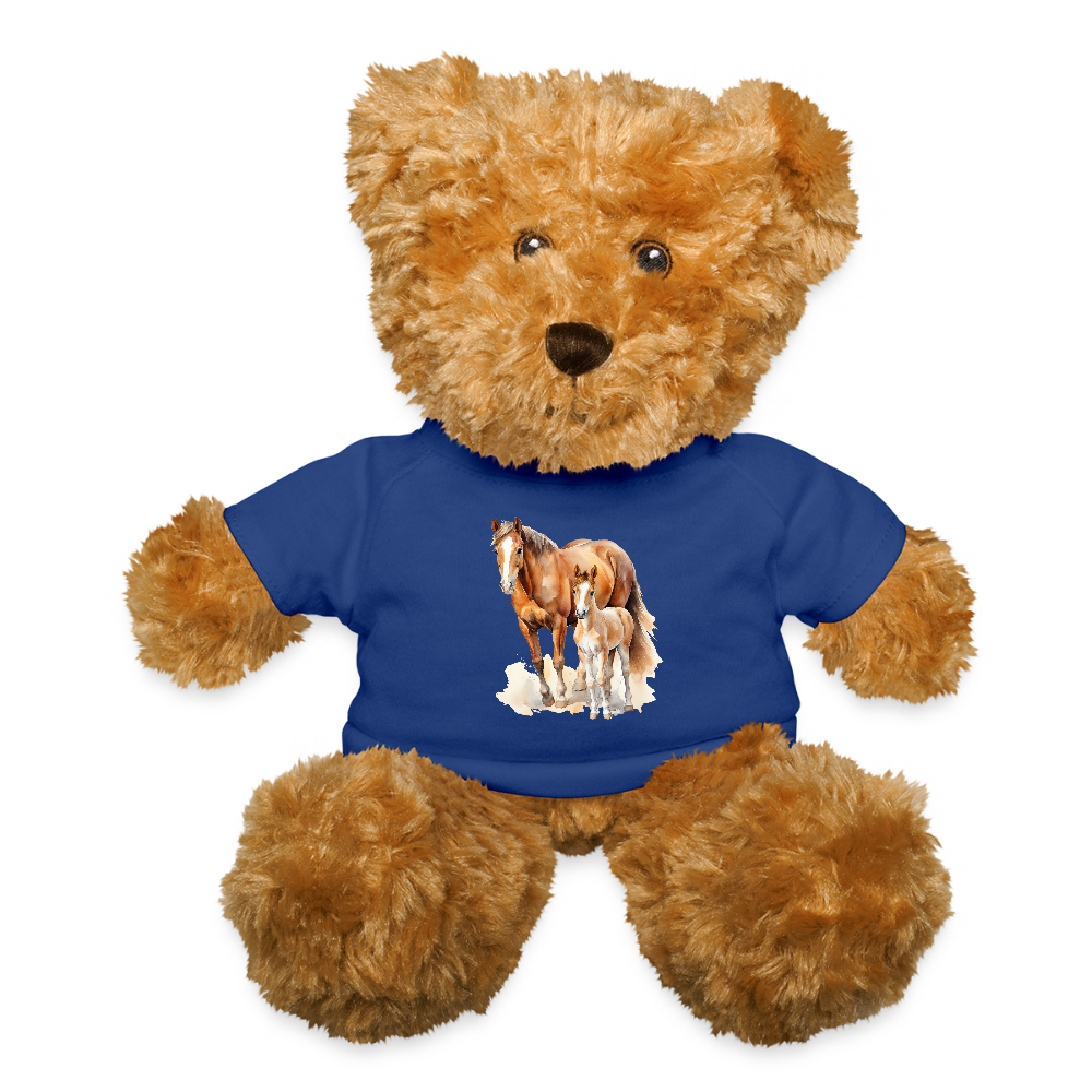Horsey Teddy Bear - royal blue