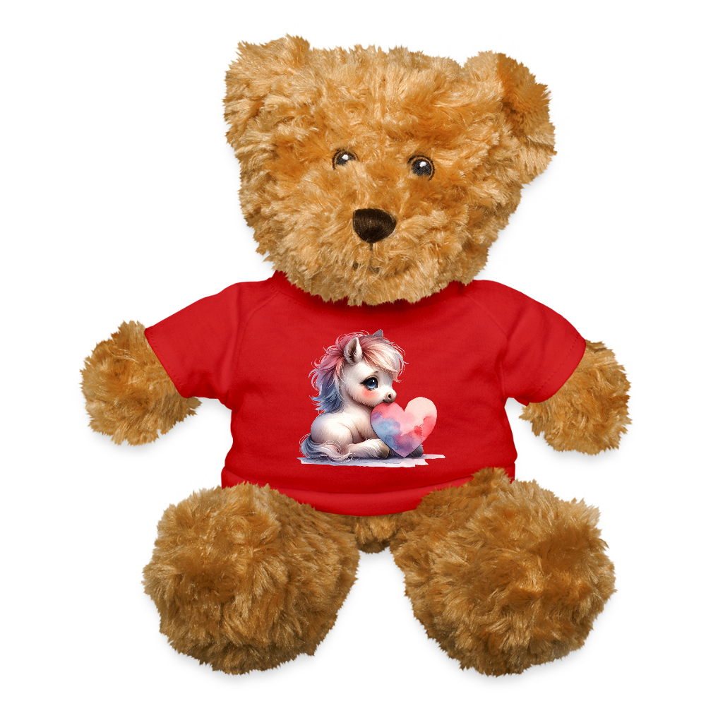 Heart Teddy Bear - red