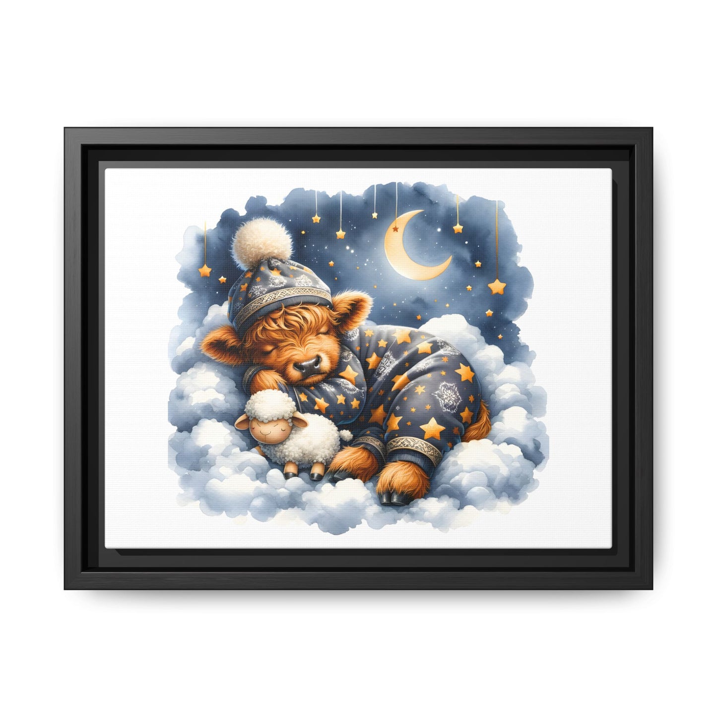 Sleepy Bear Canvas Art Print, Nursery Decor, Baby Shower Gift, Kids Room Wall Art, Cozy Home Decor