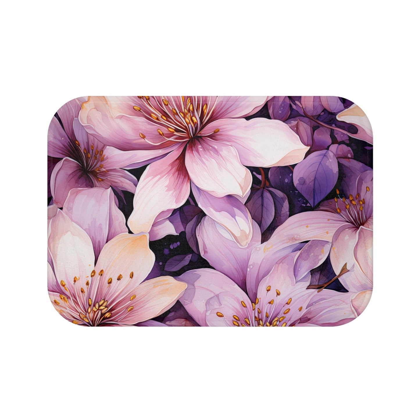 Floral Bath Mat | Luxurious Home Decor, Spring Vibes, Bathroom Accessory, Gift for Her, Mother's Day Decor