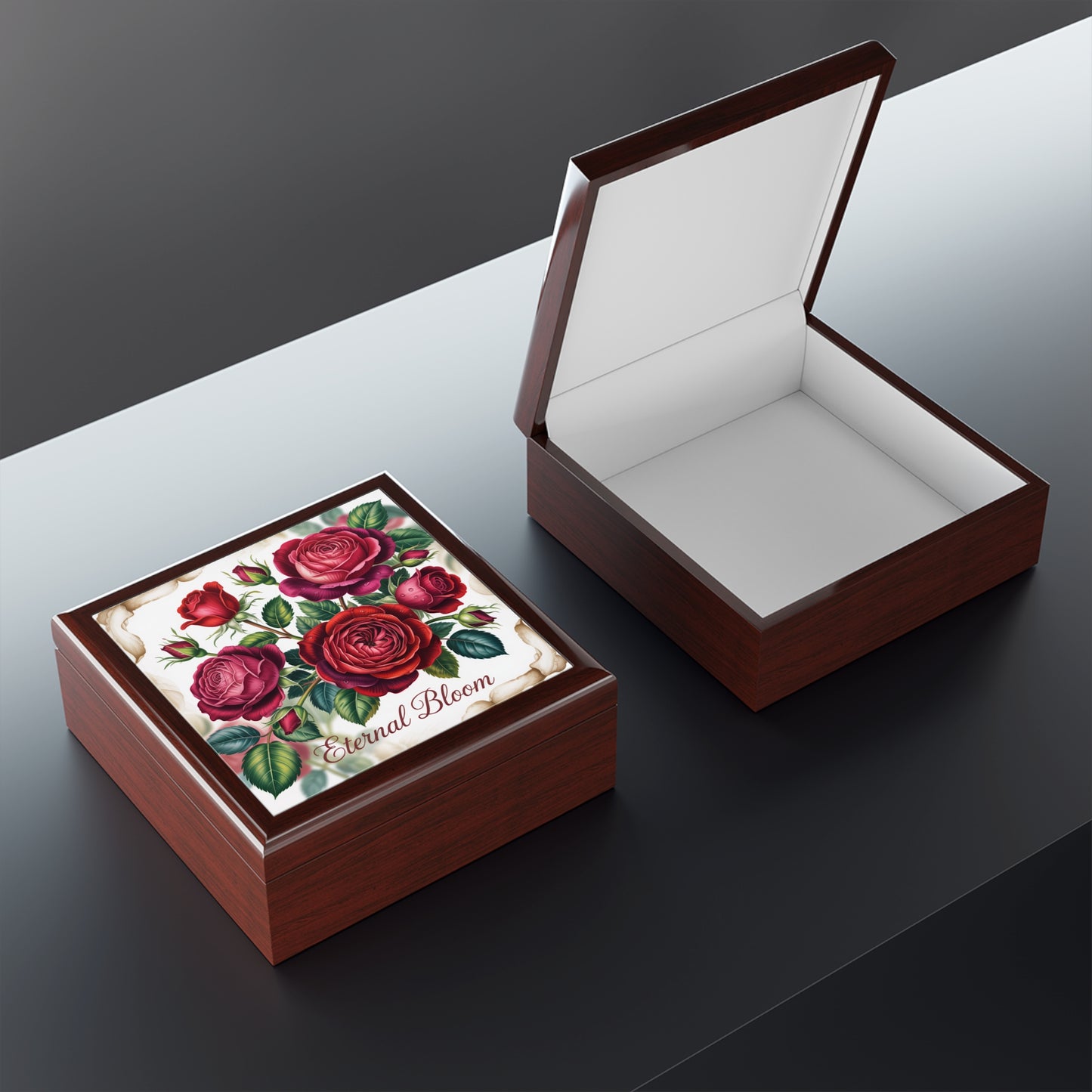 Elegant Floral Jewelry Box | Eternal Bloom Design, Jewelry Storage, Gift for Her, Wedding, Anniversary, Storage Box