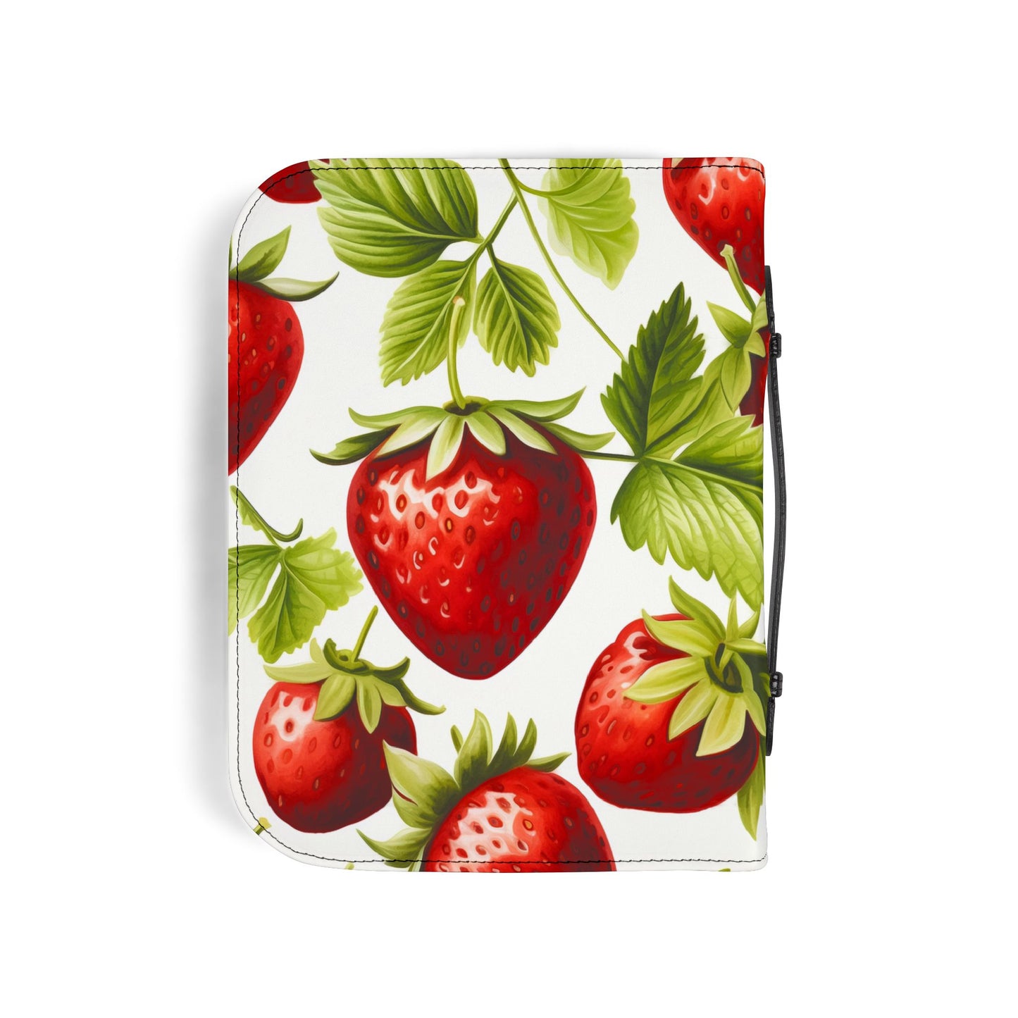 Strawberry Bible Cover, Floral Christian Accessory, Gift for Worship, Religious Journal Case, Church Essentials, Devotional Keeper