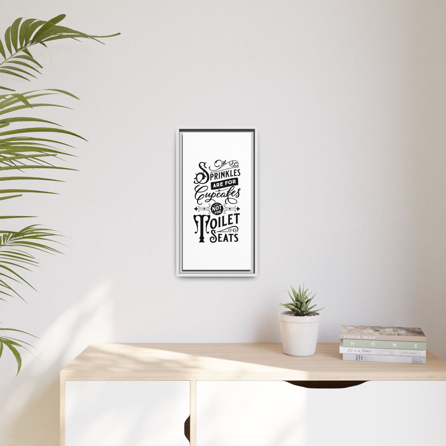 Framed Wall Art Print - Kitchen Decor, Funny Quote Art, Gift for Bakers, Home Sweet Home, Cupcake Lover Decor