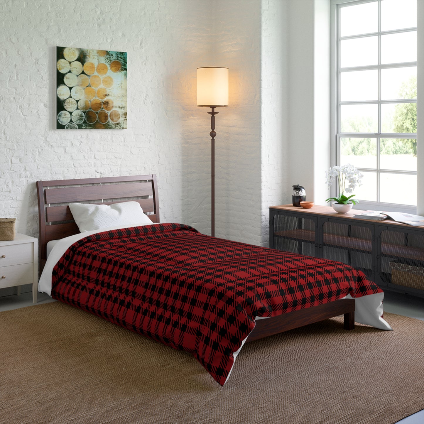 Cozy Buffalo Plaid Comforter | Rustic Bedding, Cabin Decor, Winter Warmth, Gift for Home, Cozy Bedroom