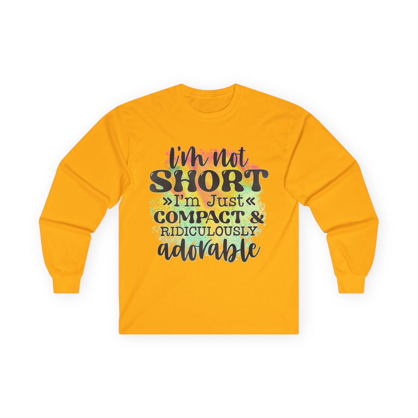 Adorable Long Sleeve Tee: I'm Not Short, I'm Just Compact, Funny Gift for Kids, Casual Wear, Birthdays, Everyday Humor