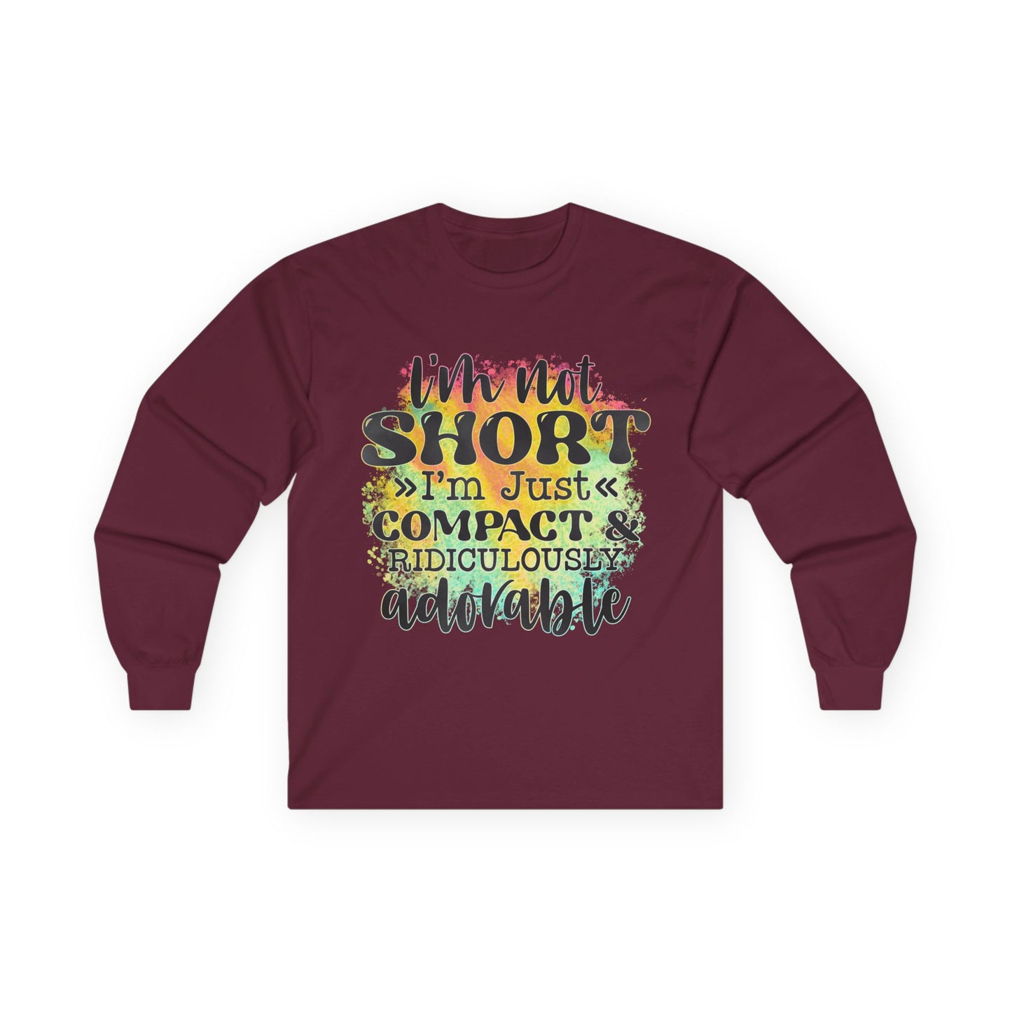 Adorable Long Sleeve Tee: I'm Not Short, I'm Just Compact, Funny Gift for Kids, Casual Wear, Birthdays, Everyday Humor