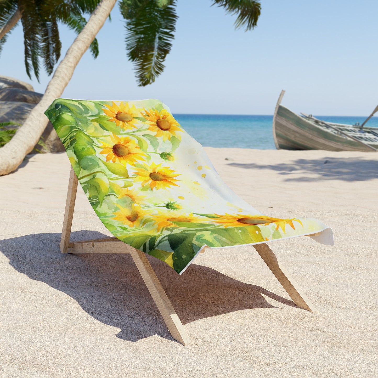 Sunshine Sunflower Beach Towel, Vibrant Floral Towel for Summer, Poolside Accessory, Gift for Nature Lovers