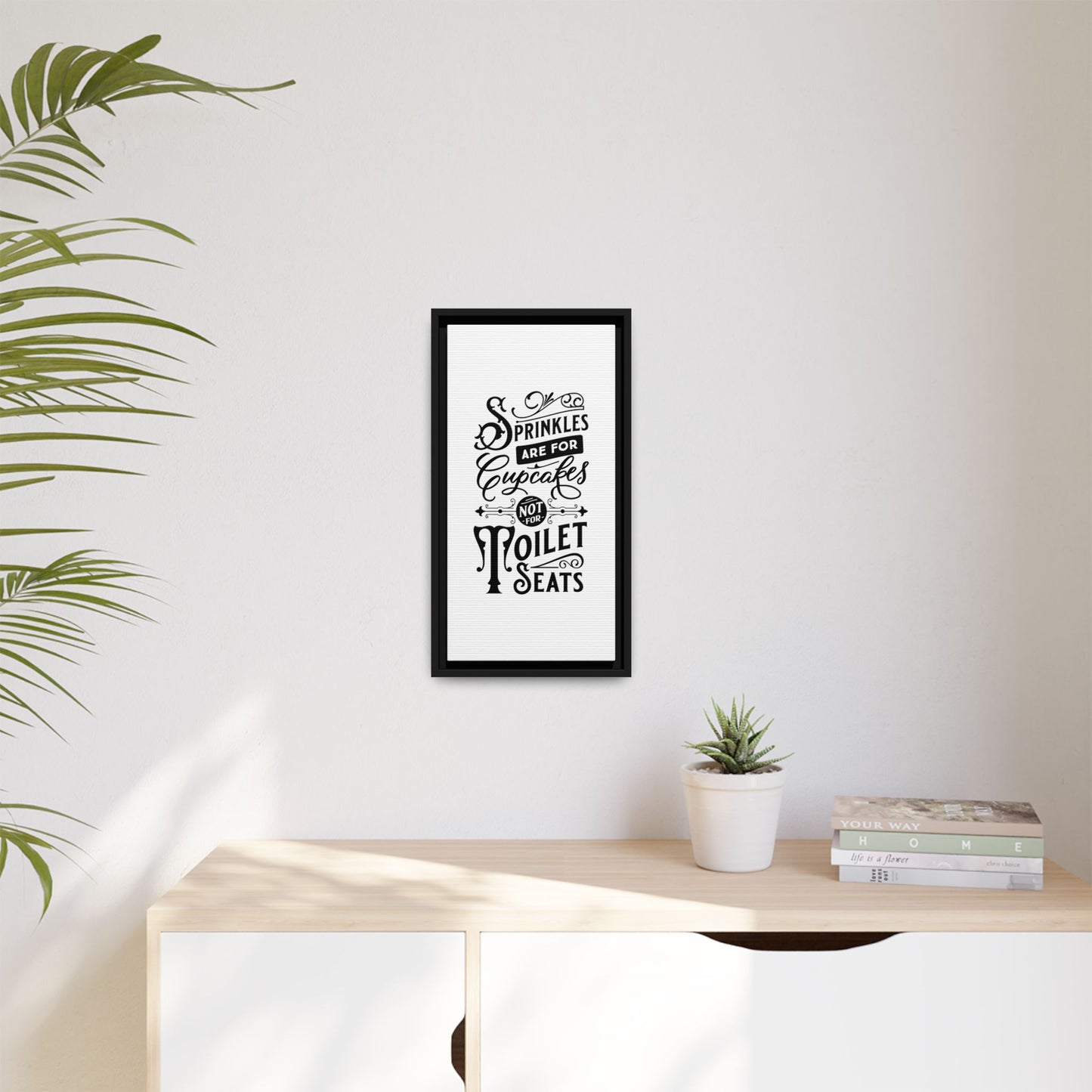 Framed Wall Art Print - Kitchen Decor, Funny Quote Art, Gift for Bakers, Home Sweet Home, Cupcake Lover Decor