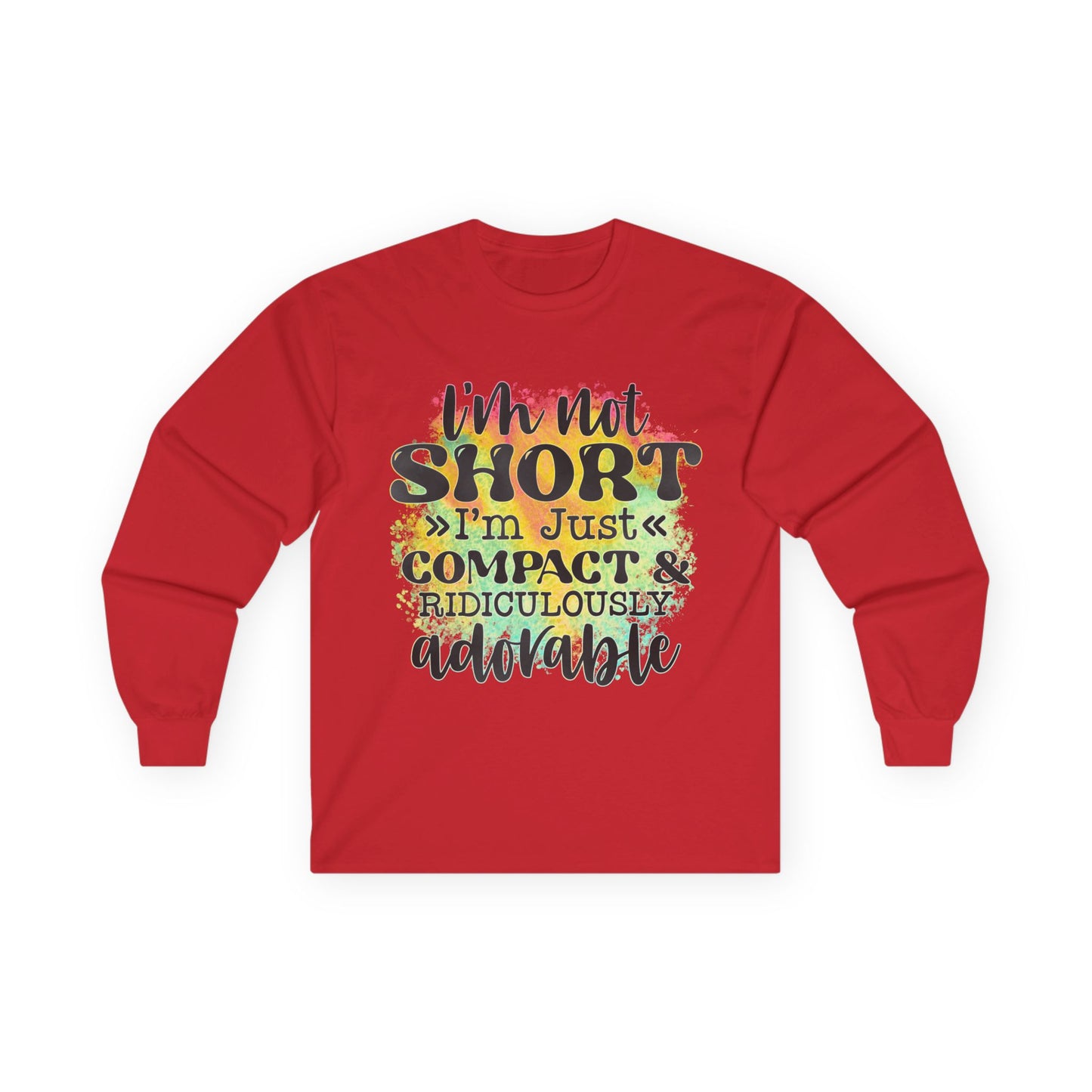 Adorable Long Sleeve Tee: I'm Not Short, I'm Just Compact, Funny Gift for Kids, Casual Wear, Birthdays, Everyday Humor