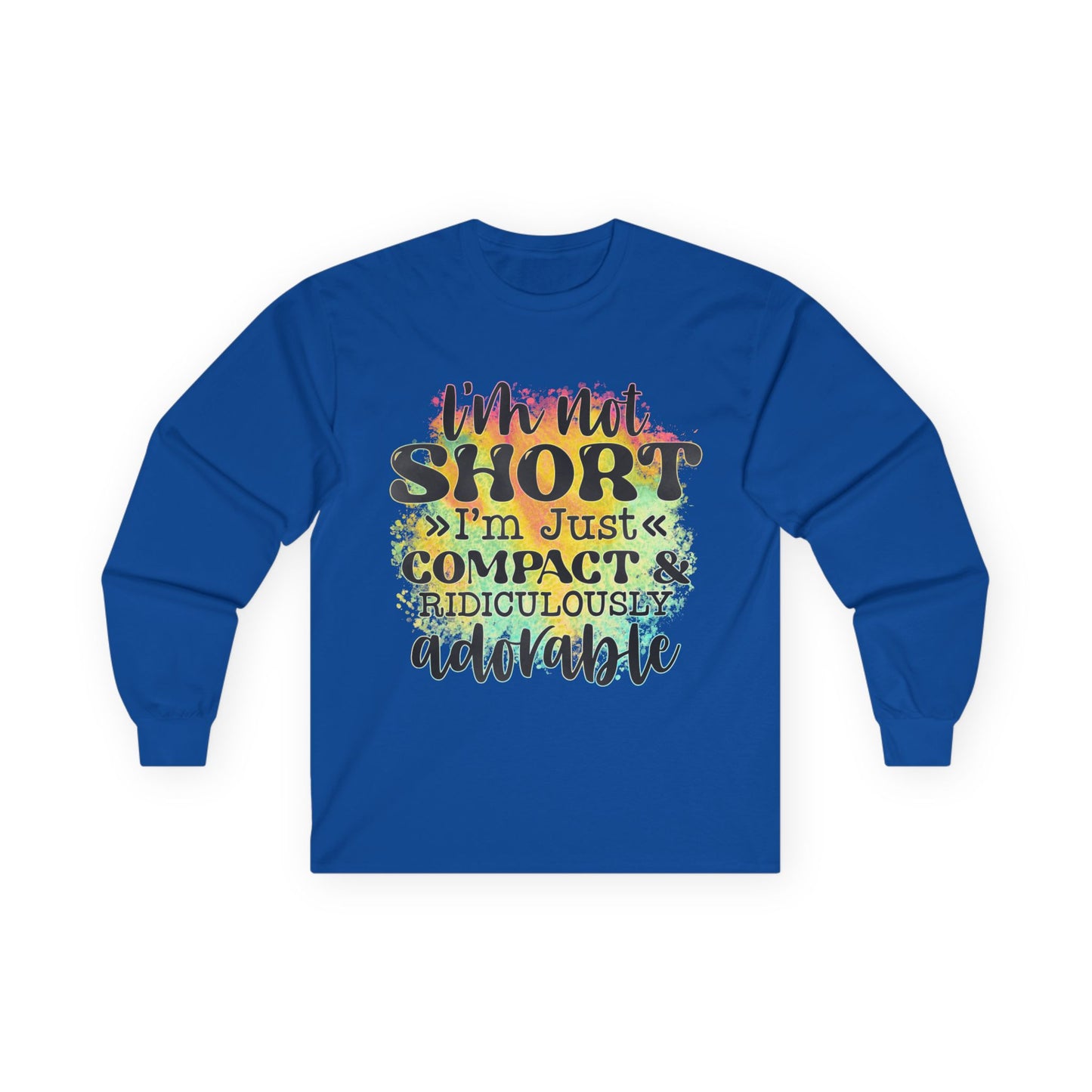 Adorable Long Sleeve Tee: I'm Not Short, I'm Just Compact, Funny Gift for Kids, Casual Wear, Birthdays, Everyday Humor
