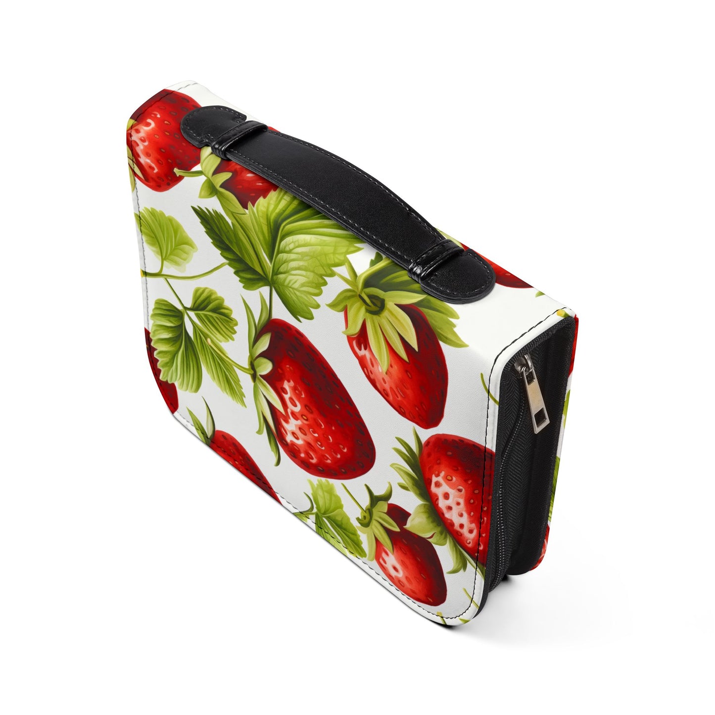 Strawberry Bible Cover, Floral Christian Accessory, Gift for Worship, Religious Journal Case, Church Essentials, Devotional Keeper