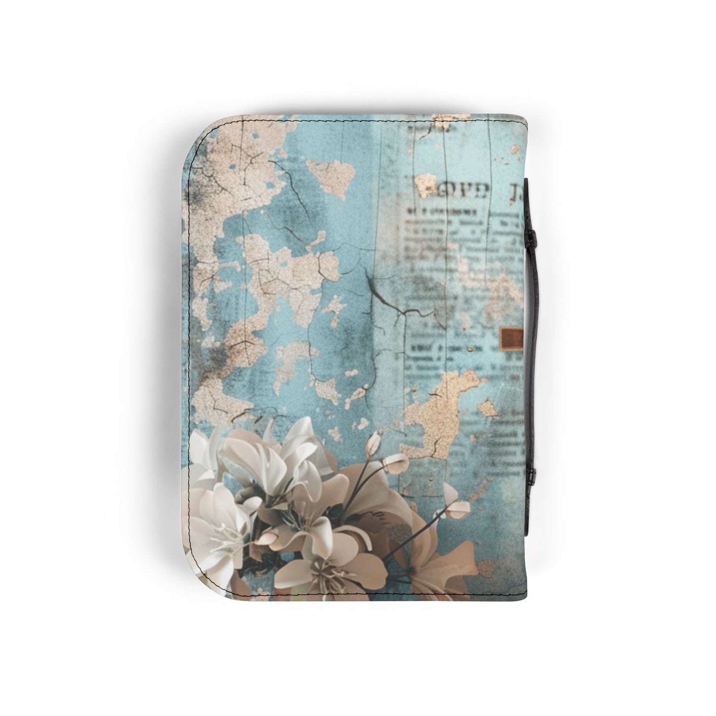 Vintage Floral Bible Cover, Christian Gift, Religious Keepsake, Scripture Organizer, Travel Journal Case, Church Supplies