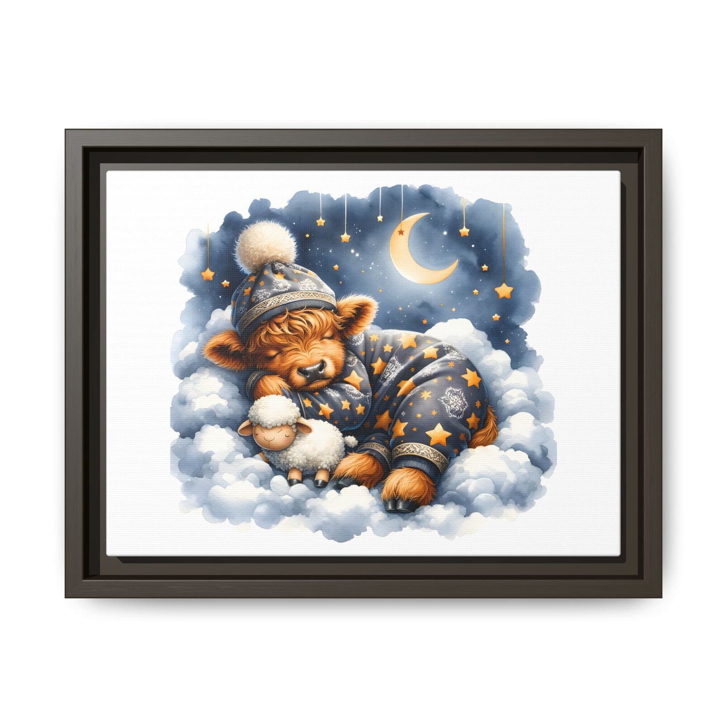 Sleepy Bear Canvas Art Print, Nursery Decor, Baby Shower Gift, Kids Room Wall Art, Cozy Home Decor