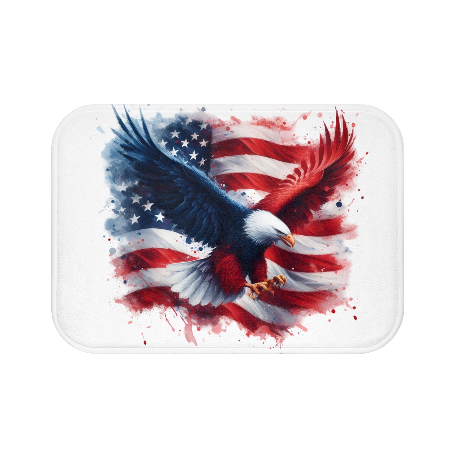 Patriotic Eagle Bath Mat - American Flag Vibe, Perfect for Home Decor, 4th of July, Gifts for Veterans, Rustic Bathroom