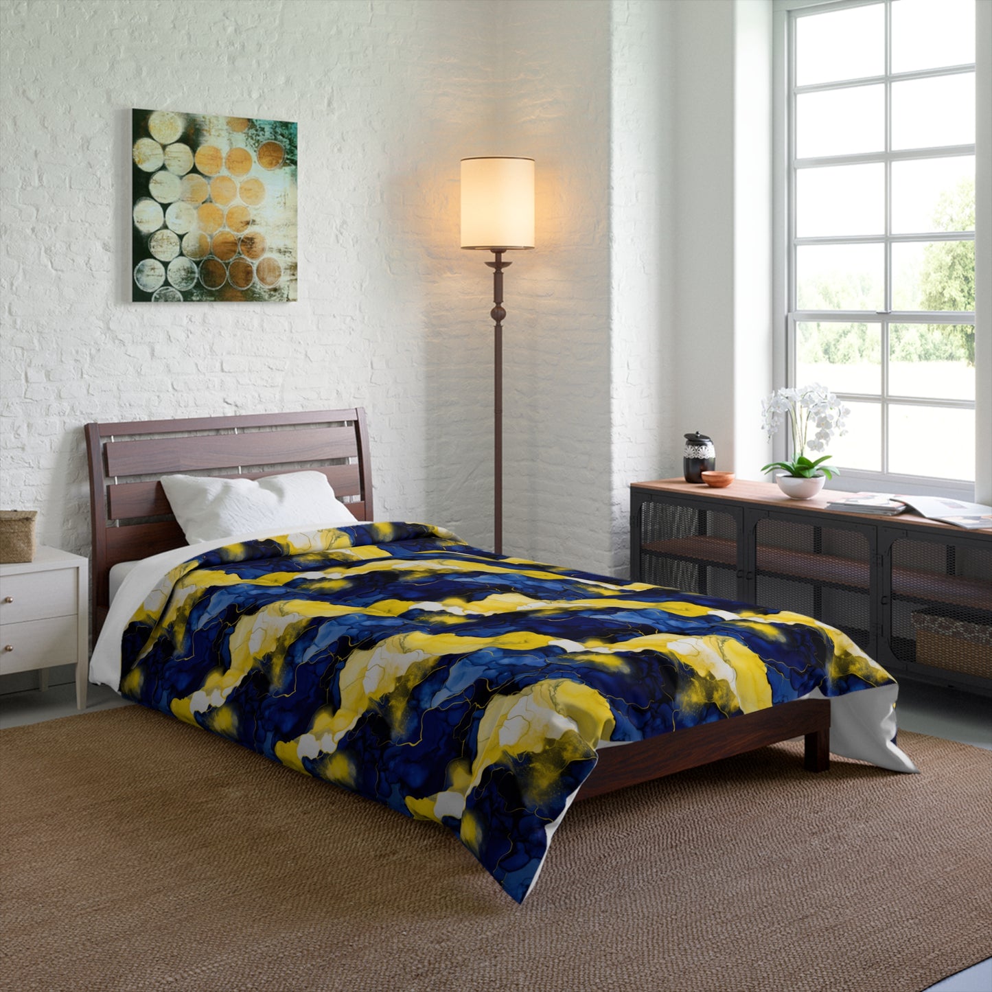 Vibrant Abstract Comforter - Cozy Bedding, Home Decor, Modern Bedroom, Gift for Her, Stylish Bedspread