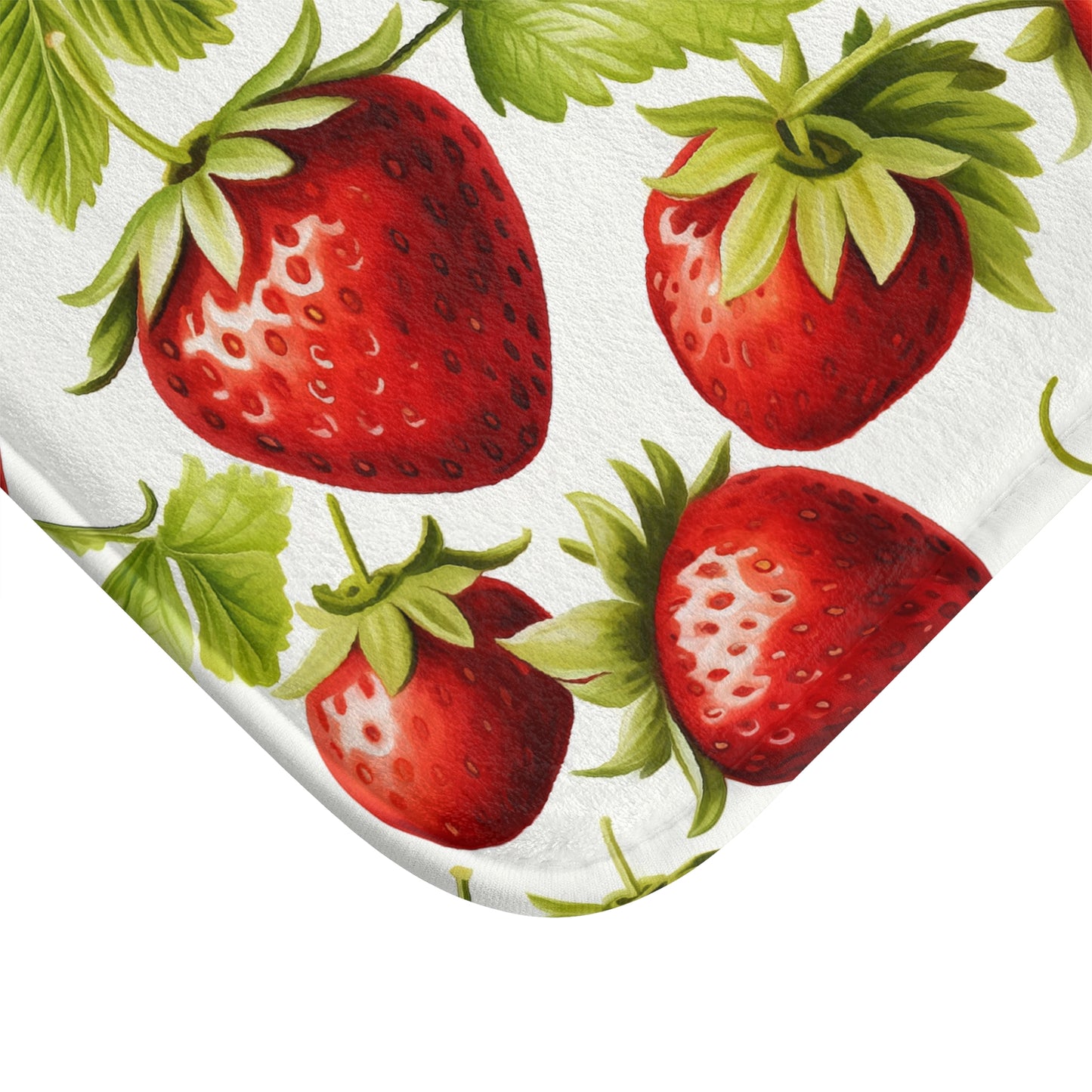 Strawberry Bath Mat - Fresh Fruit Decor, Non-Slip Bathroom Rug, Summer Vibes, Kitchen Mat, Gift for Gardeners