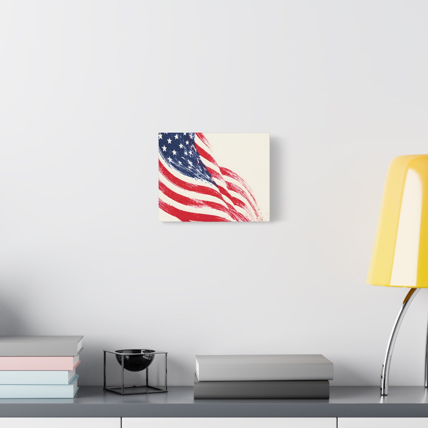 Patriotic Canvas Artwork, Wall Decor, American Flag Art, Home Decoration, July 4th Decor, Gift for Veterans