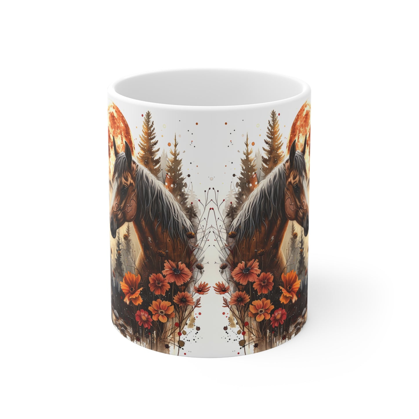 11 oz. Equestrian Autumn Mug