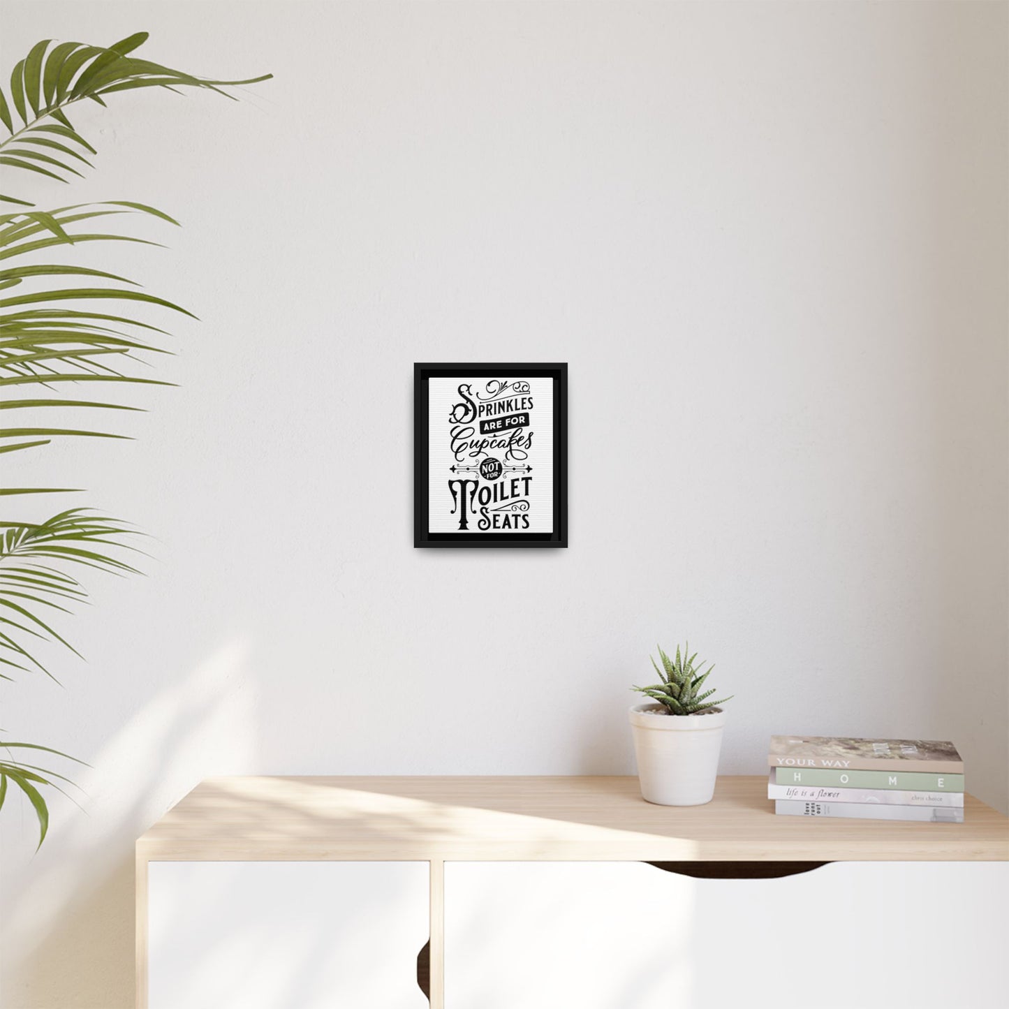 Framed Wall Art Print - Kitchen Decor, Funny Quote Art, Gift for Bakers, Home Sweet Home, Cupcake Lover Decor