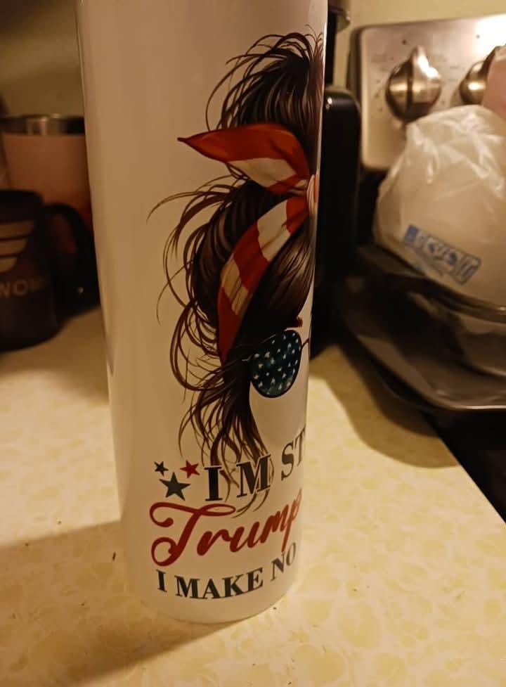 Trump girl sublimation printed 20 oz tumbler