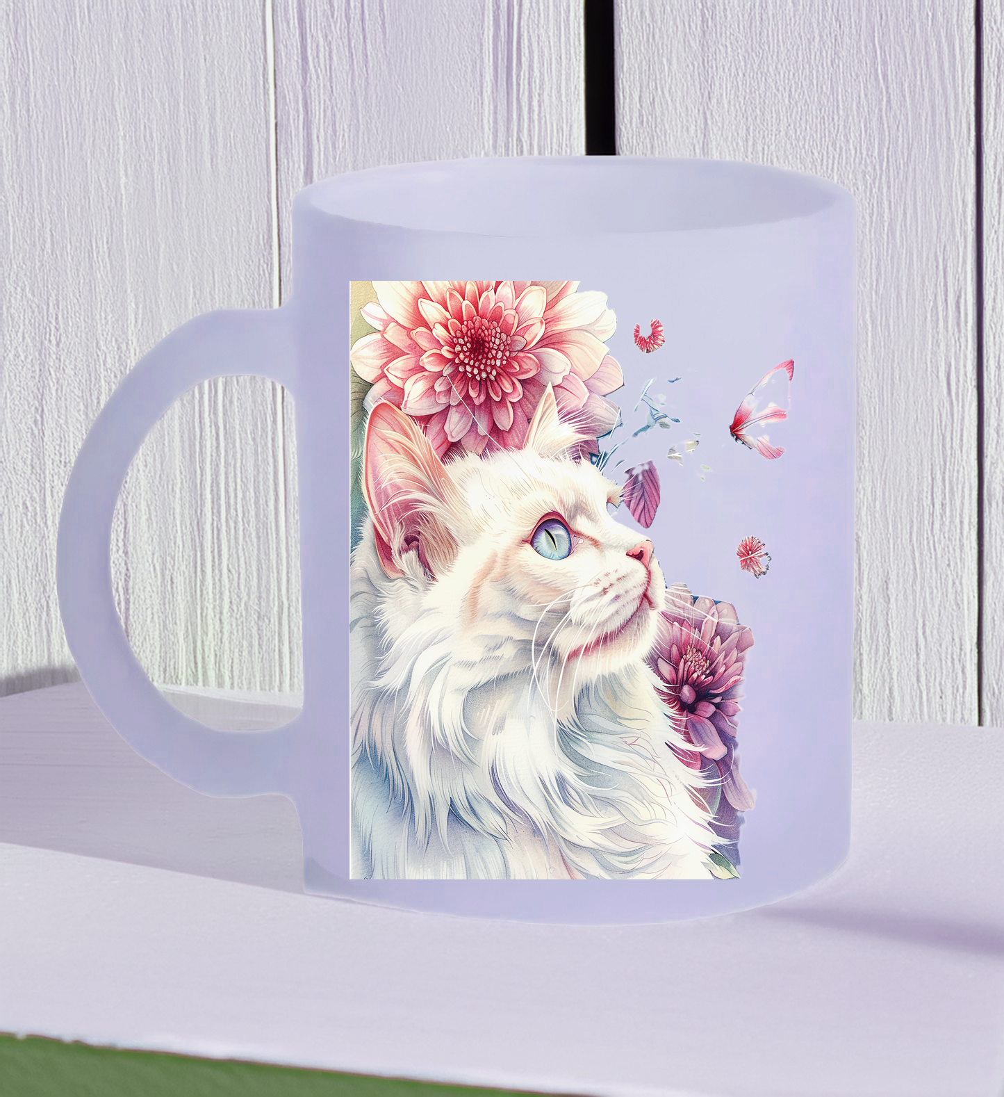 11 oz printed cat coffee mugs