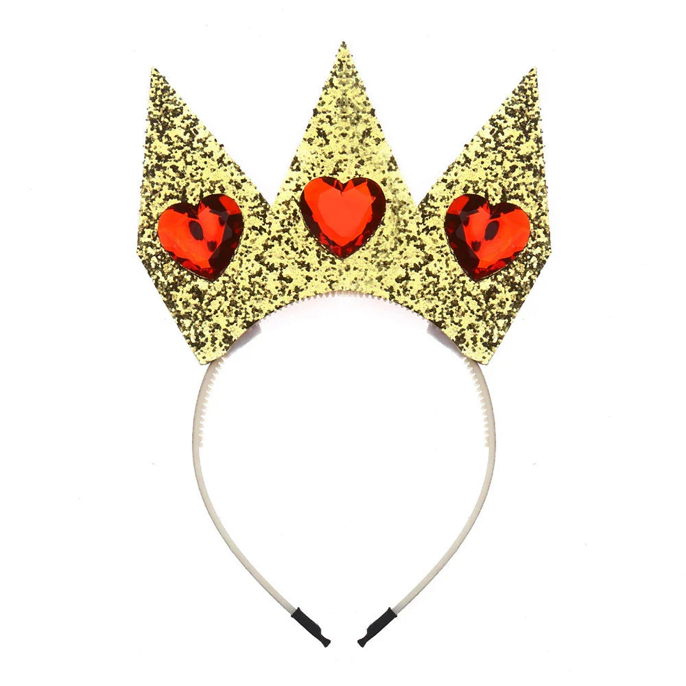 Halloween the Red Queen Costume Set Dress with Headpiece and Staff-1