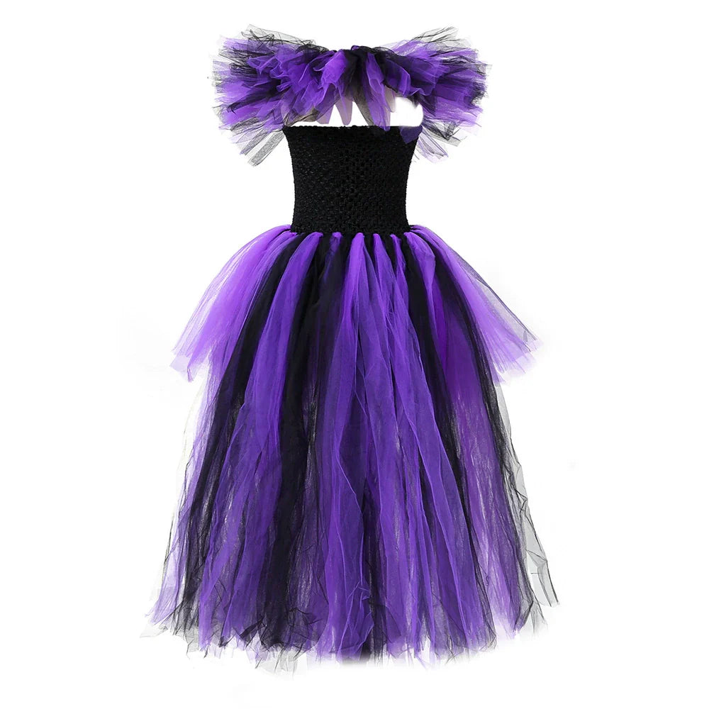 Halloween Sleeping Witch Costume Set Dress with Wand-4